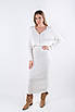 Костюм вʼязаний зі спідницею та кардиганом білий 102244 (2000000142739), фото 4