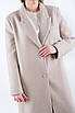Пальто класичне прямого крою бежеве 24008 (2000000142838), фото 2