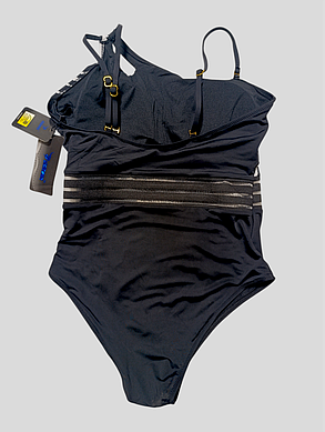 Купальник 2025 слитный Sisianna 52399 черный-леопардовый (В НАЛИЧИИ ТОЛЬКО 44 46 48 50 52 УКР р-ры), фото 3