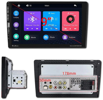 Універсальна магнітола 9016C Windows 1DIN з екраном 9 дюймів Carplay (43197-9016C_2302), фото 1