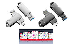 Флешка XO DK03 сталевий 256 ГБ USB Type-C 3.0 (MAW-44116_1214)