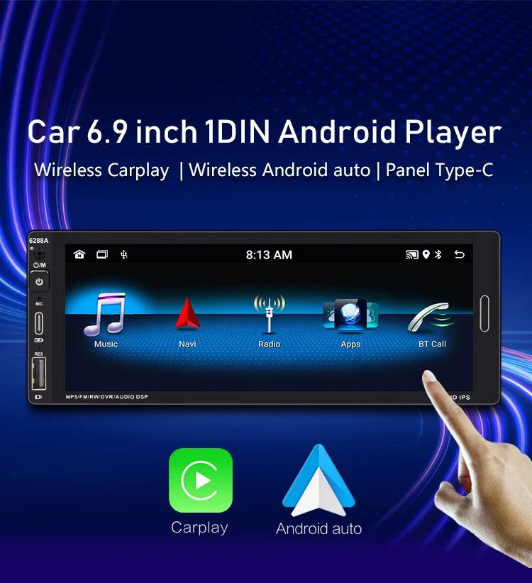 Автомагнітола Android 1 DIN сенсорна універсальна XPRO 6288-А (41982-6288-А_2072)