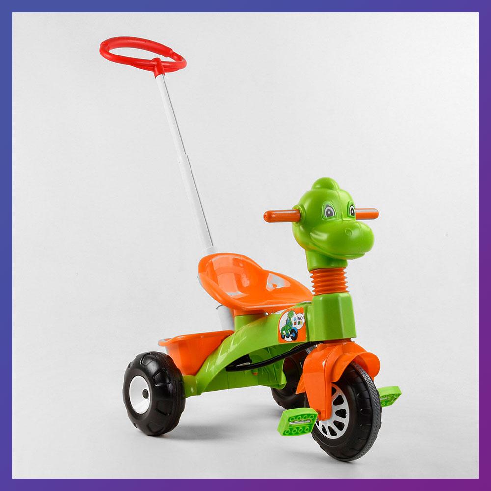 Дитячий триколісний велосипед Pilsan 07-138 Dino з батьківською ручкою, фото 1