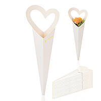 Сумочка для квітів біла 46.5х18 см