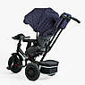 Дитячий триколісний велосипед — коляска Best Trike Perfetto 8066 / 511-36 з батьківською ручкою Синій, фото 4