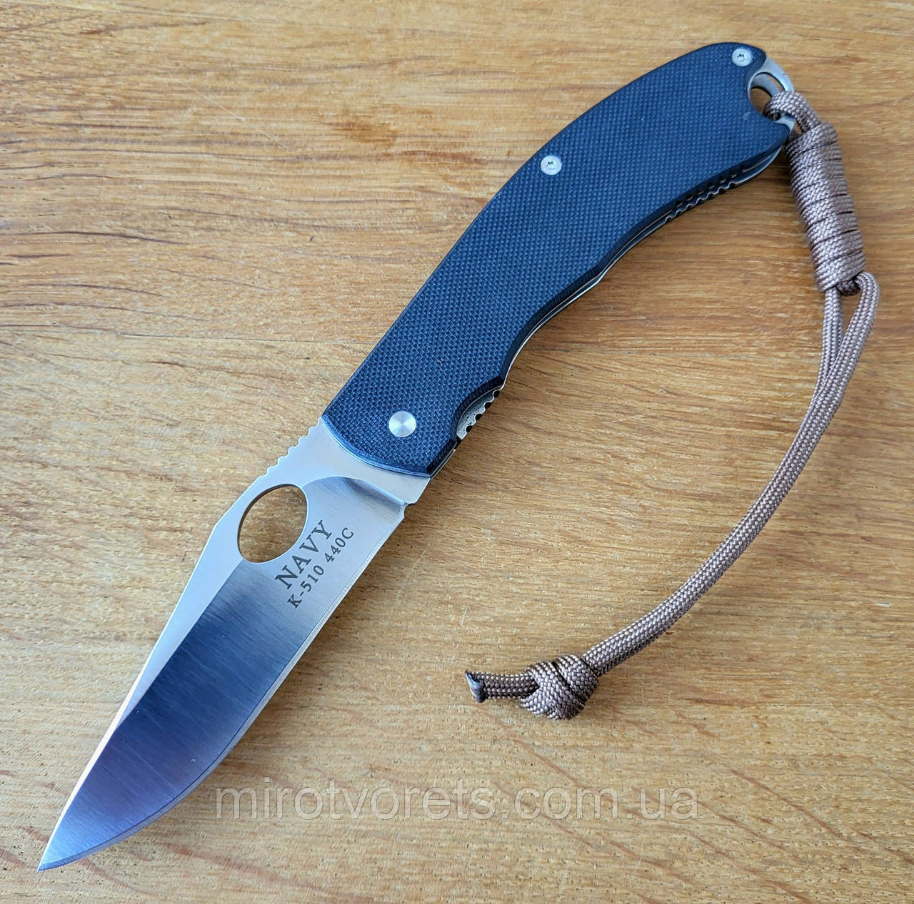 Ніж складаний NAVY K-510: 440C, Liner lock, G10 чорний