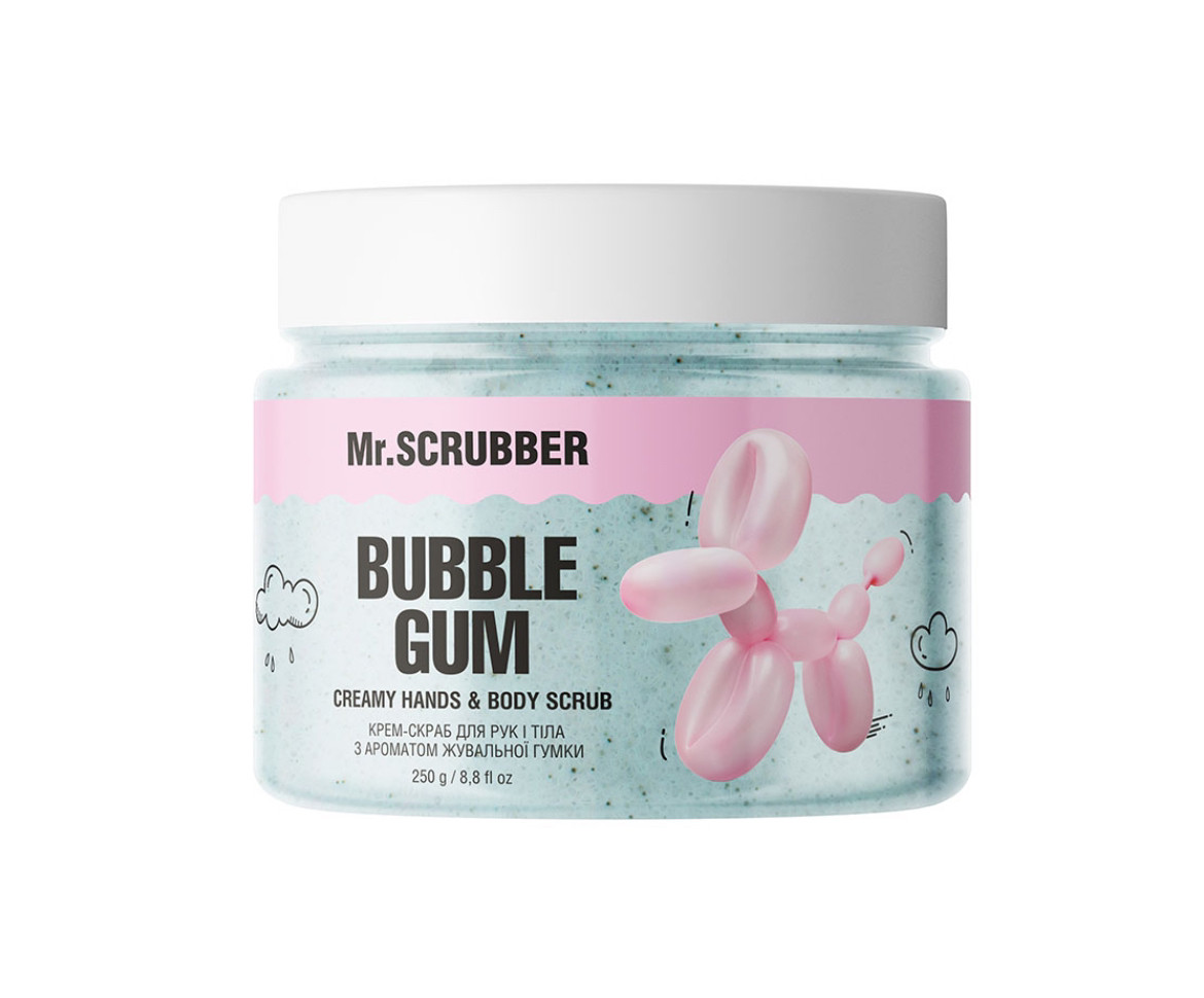 Крем-скраб для рук і тіла з ароматом жувальної гумки Bubble Gum Mr.SCRUBBER