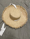 Капелюх із рафії з бахромою, фото 3