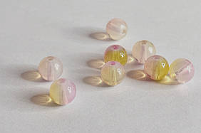 Намистини для біжутерії 10 мм круглі скляні 1 шт. напівпрозорі