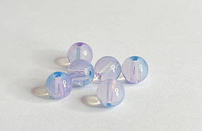 Намистини для біжутерії 10 мм круглі скляні 1 шт. напівпрозорі