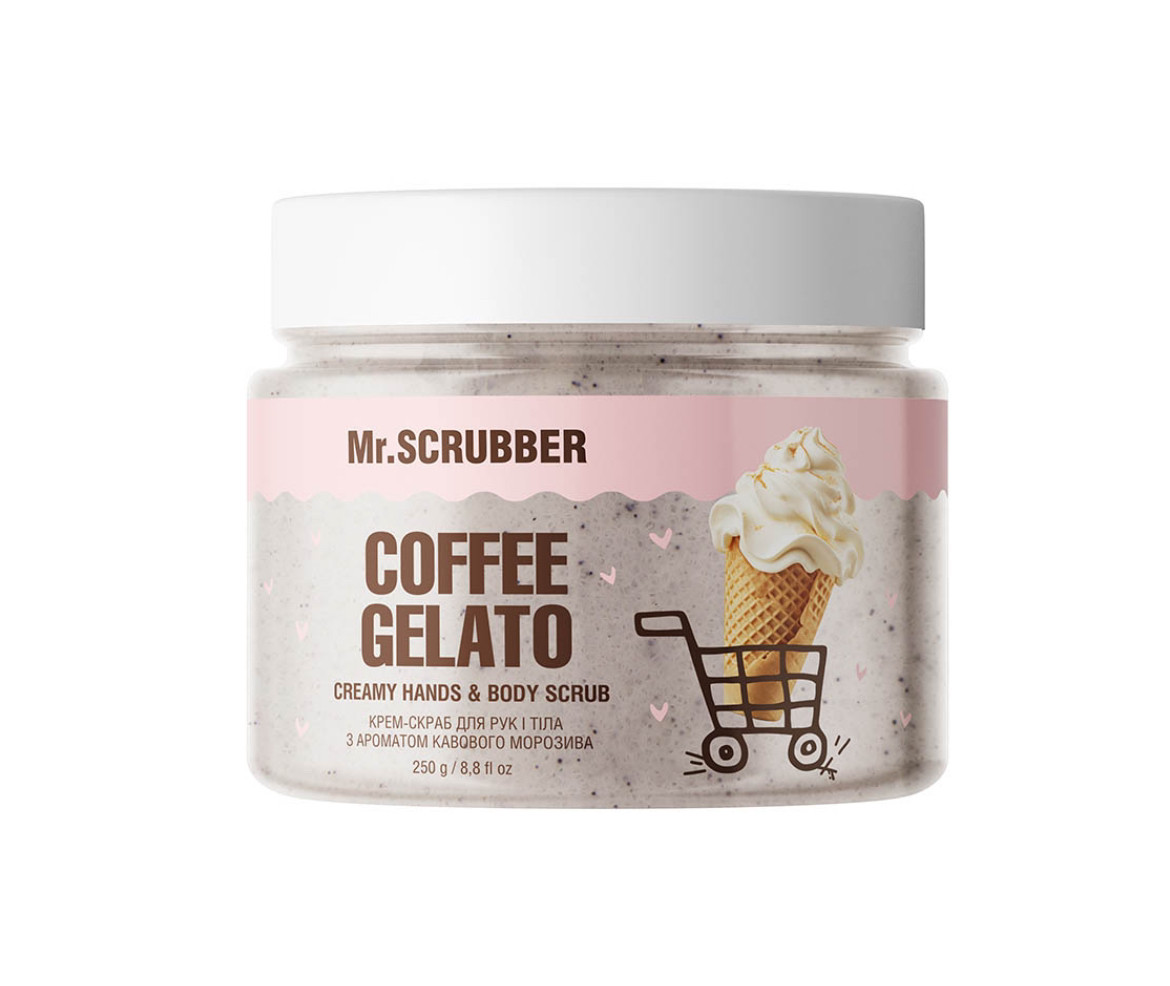 Крем-скраб для рук і тіла з ароматом кавового морозива Coffee Gelato Mr.SCRUBBER, фото 1