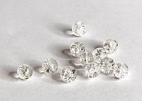 Намистини для біжутерії 8мм круглі скляні  1 шт Бите скло