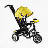 Дитячий триколісний велосипед — коляска Best Trike 6588 / 62-119 з батьківською ручкою Жовтий, фото 2