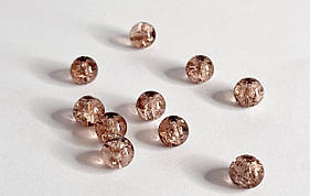 Намистини для біжутерії 8мм круглі скляні  1 шт Бите скло