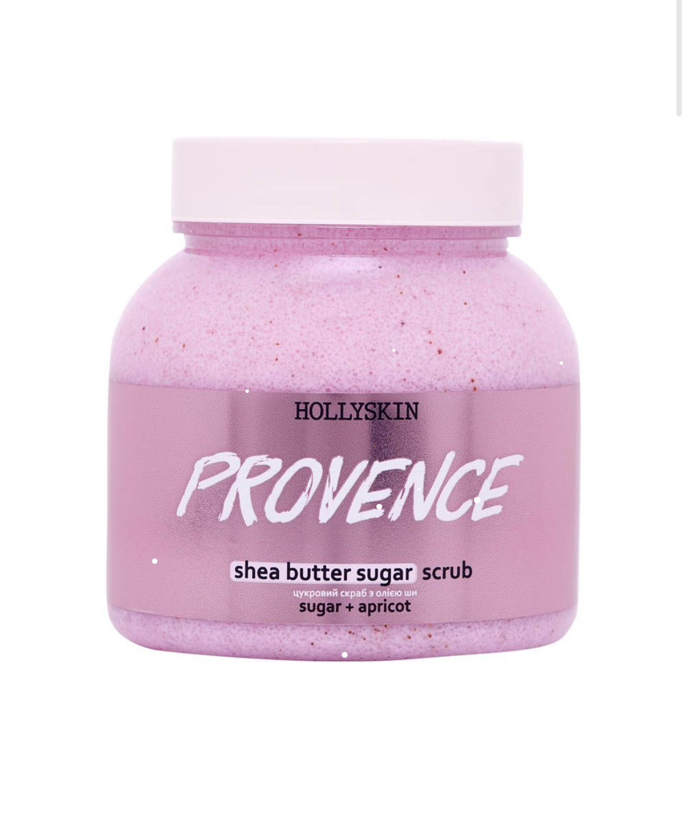 Цукровий скраб з олією ши і перлітом HOLLYSKIN Provence