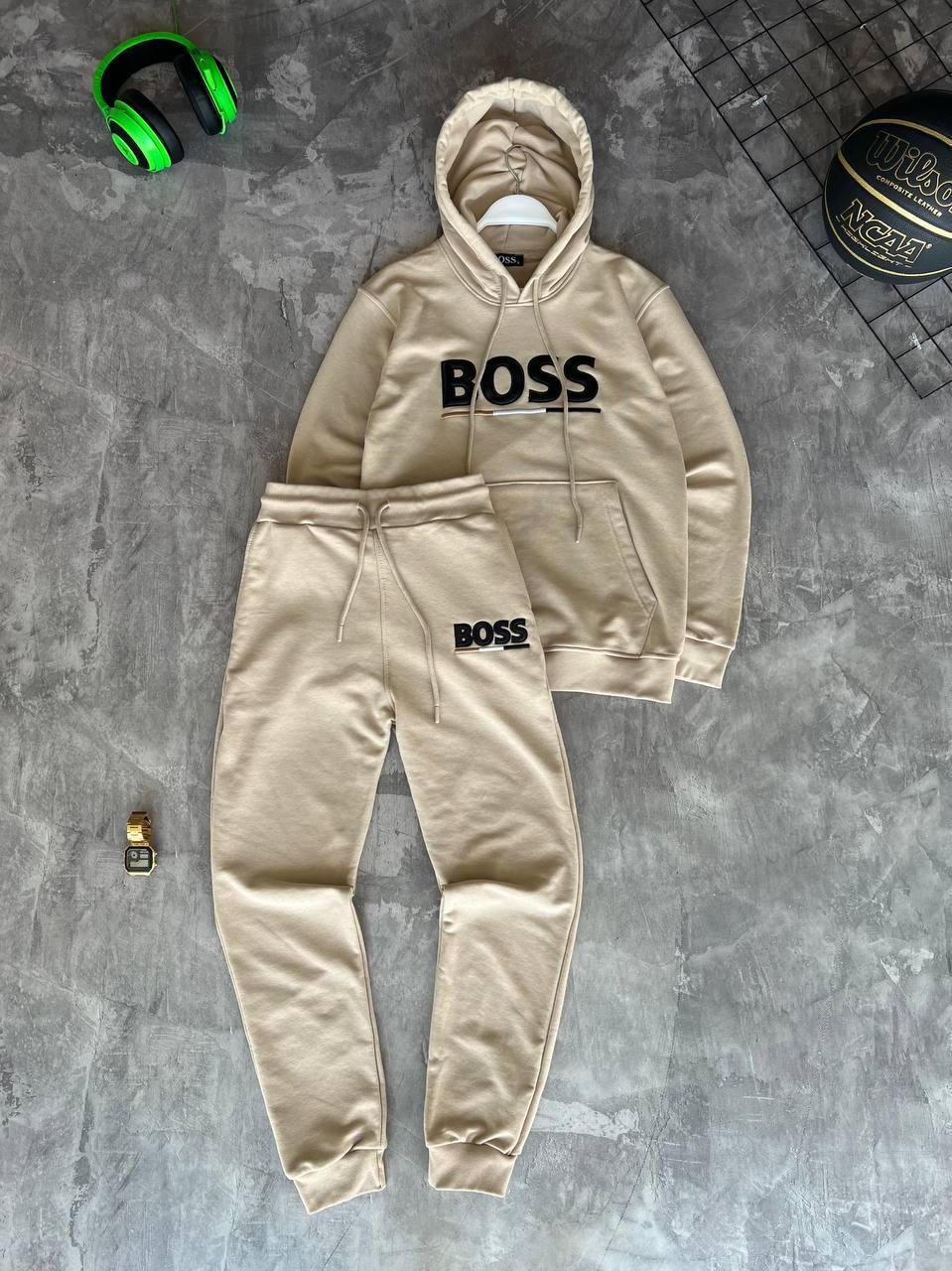 Спортивний костюм комплект бежевий з капюшоном Hugo Boss