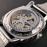 Годинник чоловічий механічний патріотичний з картою України Awarder 021-3D Де б не був Silver-Black, фото 3