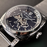 Годинник чоловічий механічний патріотичний з картою України Awarder 021-3D Де б не був Silver-Black, фото 6