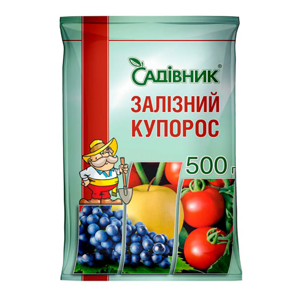 Засіб захисту дерева Залізний купрос 500 г Садівник 1/50, фото 1