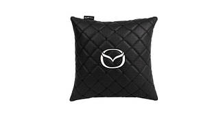 Подушка в авто EVAtech ECO 30x30 см Mazda чорна з чорною ниткою SPSCSBBV015