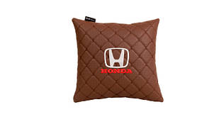 Подушка в авто EVAtech ECO 30x30 см Honda коричнева з коричневою ниткою SPSCSZZV060