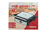 Гриль контактний GRUNHELM G2206 2200 Вт рифлена робоча поверхня з антипригарним покриттям 210 °C, фото 5
