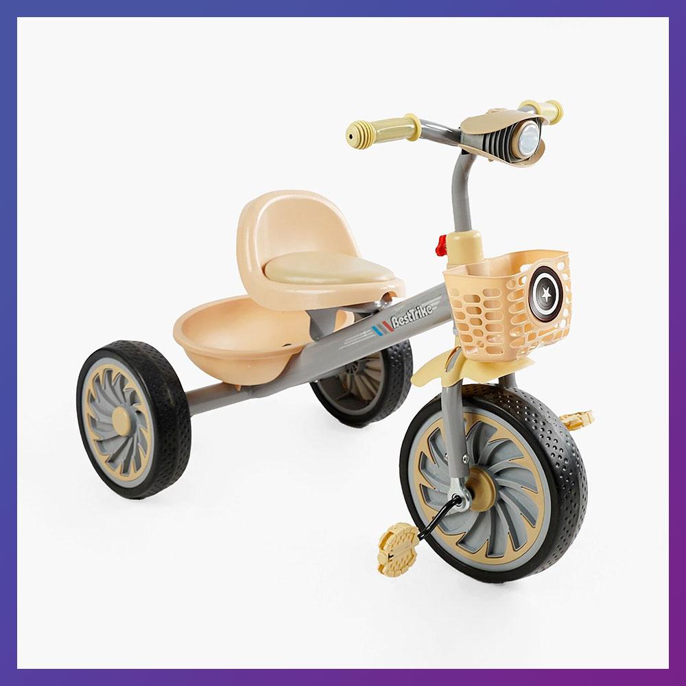 Дитячий триколісний велосипед Best Trike BS-35761 з 2 кошиками Сірий, фото 1
