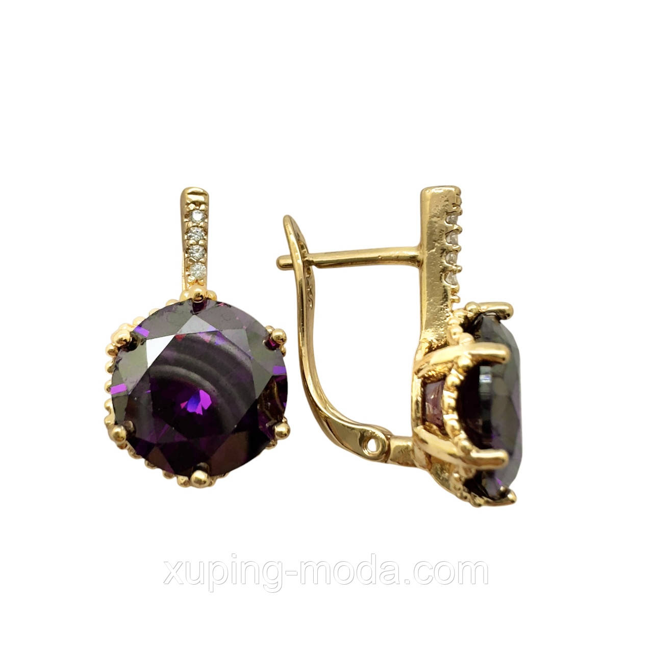 Оптом сережки xuping. 23x15 мм. 18 к, фото 1