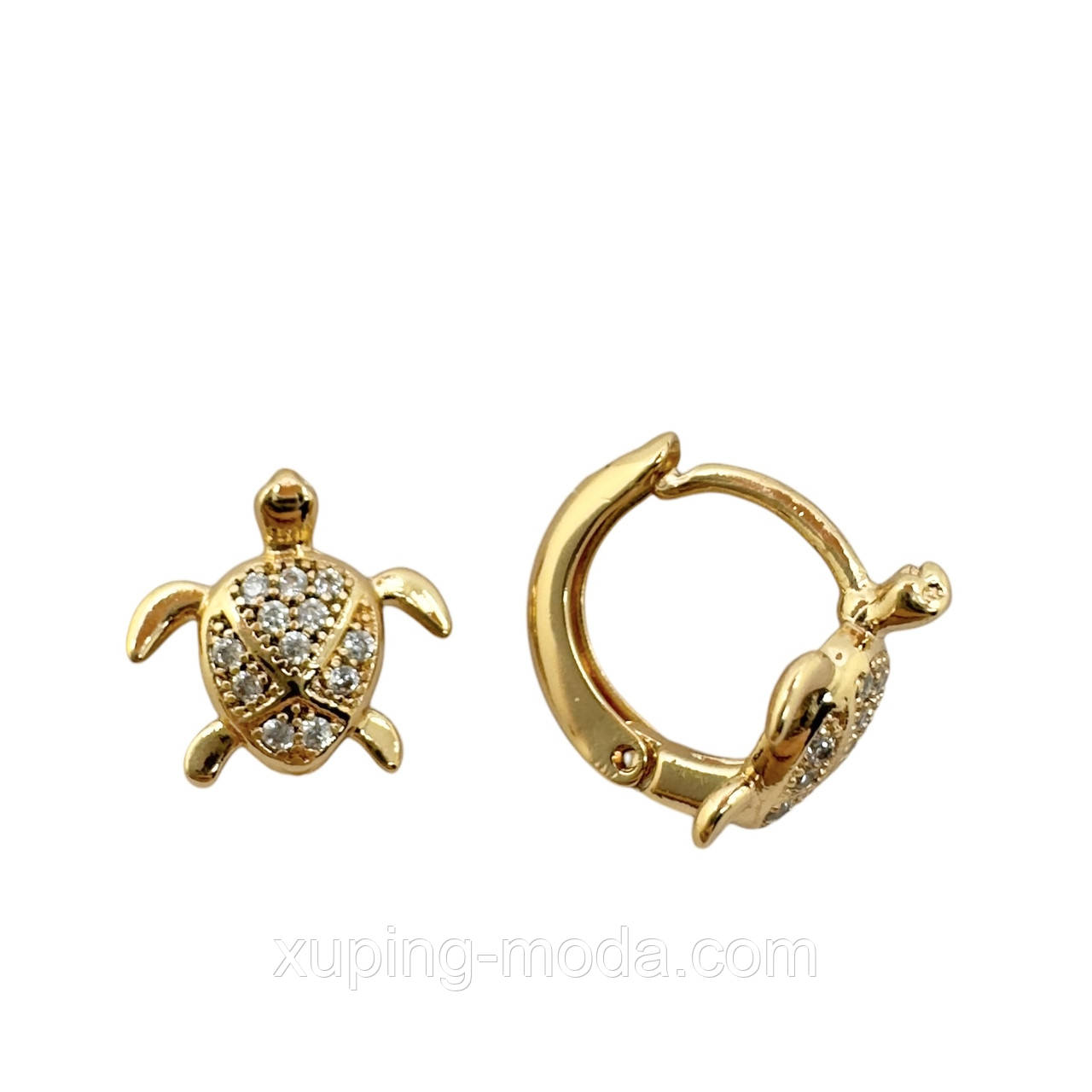 Оптом сережки xuping. 15 мм. 18 к, фото 1