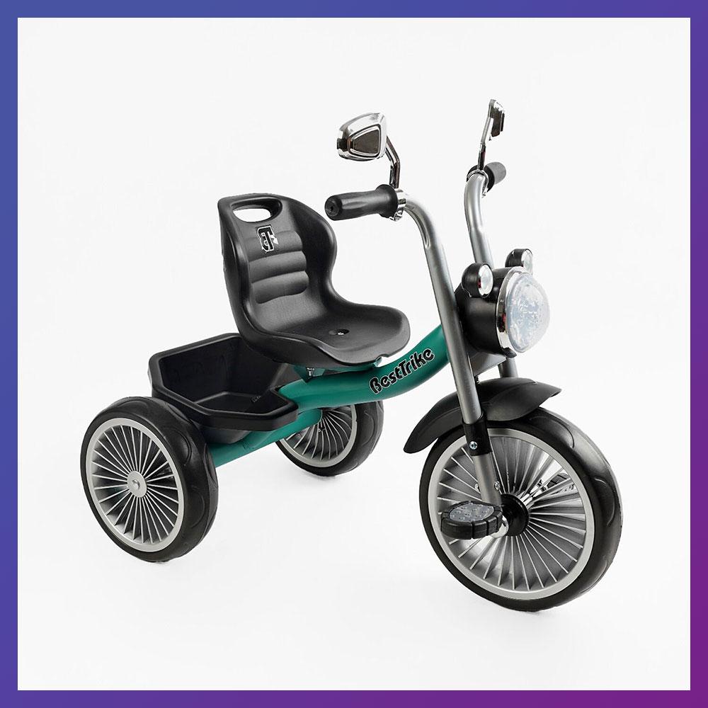 Дитячий триколісний велосипед Best Trike BS-65010 з кошиком Зелений, фото 1