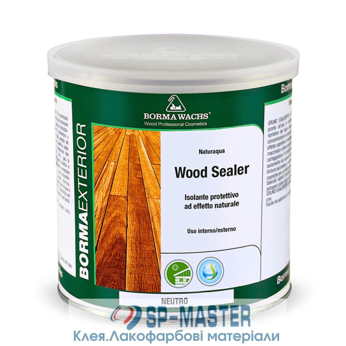 Водна грунтовка для масляних порід дерева 1л Wood sealer Borma Wachs (Борма, Італія)