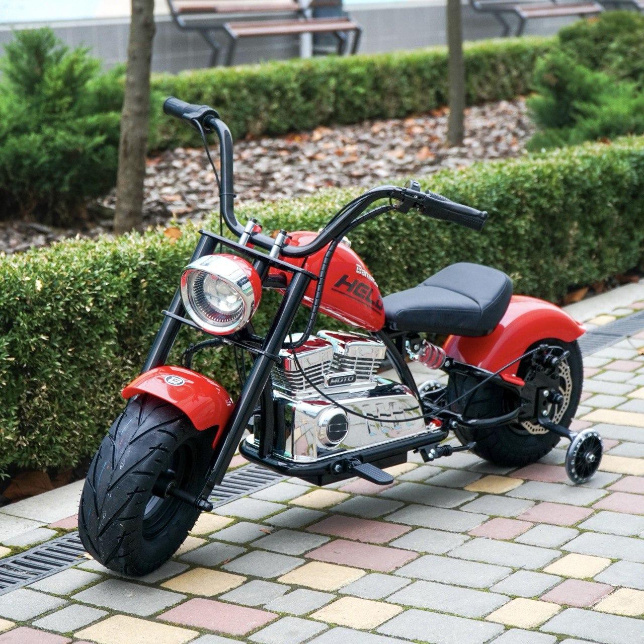 Дитячий електро мотоцикл двоколісний на акумуляторі Harley-Davidson M 6016 для дітей 3-8 років Червоний