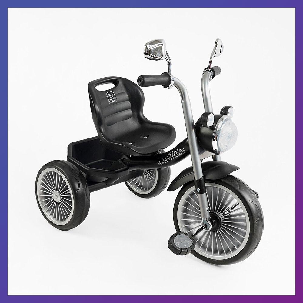 Дитячий триколісний велосипед Best Trike BS-67800 з кошиком Чорний, фото 1