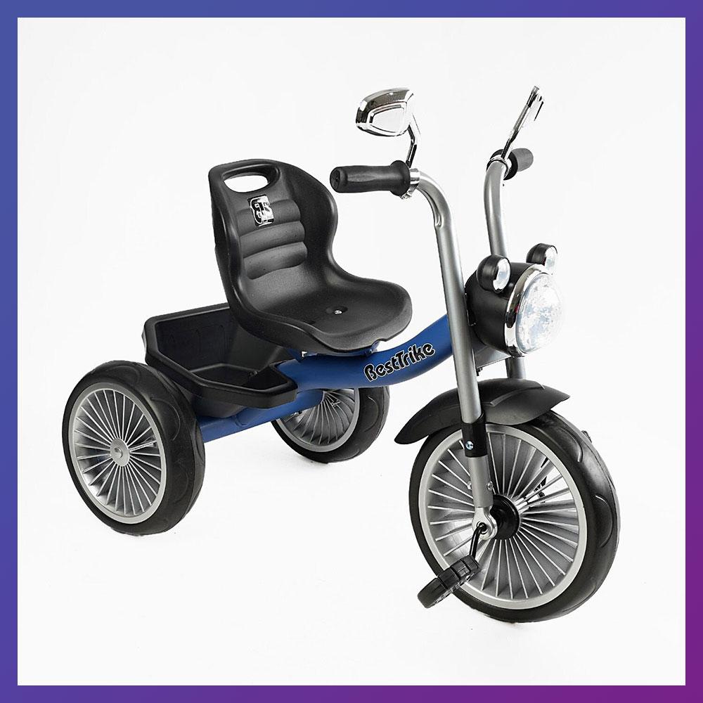 Дитячий триколісний велосипед Best Trike BS-68096 з кошиком Синій, фото 1