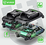 Акумуляторна ланцюгова міні-пила Wuber W37000 (2 x акумулятор 21V 2.0Ah) Довжина шини 10см, фото 6