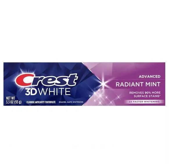 Crest 3D Whitte Radiant Mint Whitening Toothpaste - Зубна паста з сильним відбічаючим ефектом