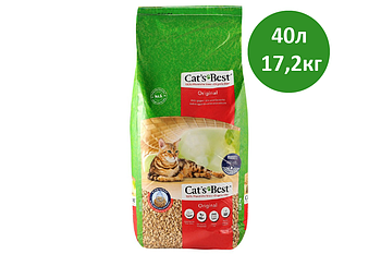 Наповнювач Cats Best original Cat's best 40л/17,2кг Eko Plus Кетс бест орігінал для котячого туалету Cat s best original