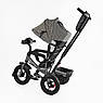 Дитячий триколісний велосипед — коляска Best Trike 3390 / 35-723 з батьківською ручкою Сірий, фото 3