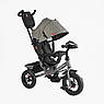 Дитячий триколісний велосипед — коляска Best Trike 3390 / 35-723 з батьківською ручкою Сірий, фото 4