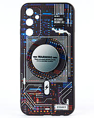 Силіконовий чохол MagSafe Boter "3D" + magsafe PopSocket для Samsung A24 4G 03 microcircuit