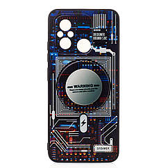 Силіконовий чохол MagSafe Boter "3D" + magsafe PopSocket для Xiaomi Redmi 12C 03 microcircuit