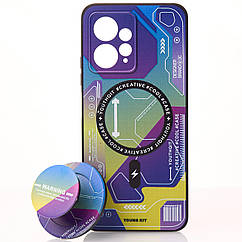 Силіконовий чохол MagSafe Boter "3D" + magsafe PopSocket для Xiaomi Redmi Note 12 04 abstraction