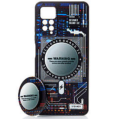 Силіконовий чохол MagSafe Boter "3D" + magsafe PopSocket для Xiaomi Redmi Note 12 Pro 03 microcircuit