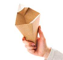 Конверт конусний крафт,  250*160 мм, 50 шт