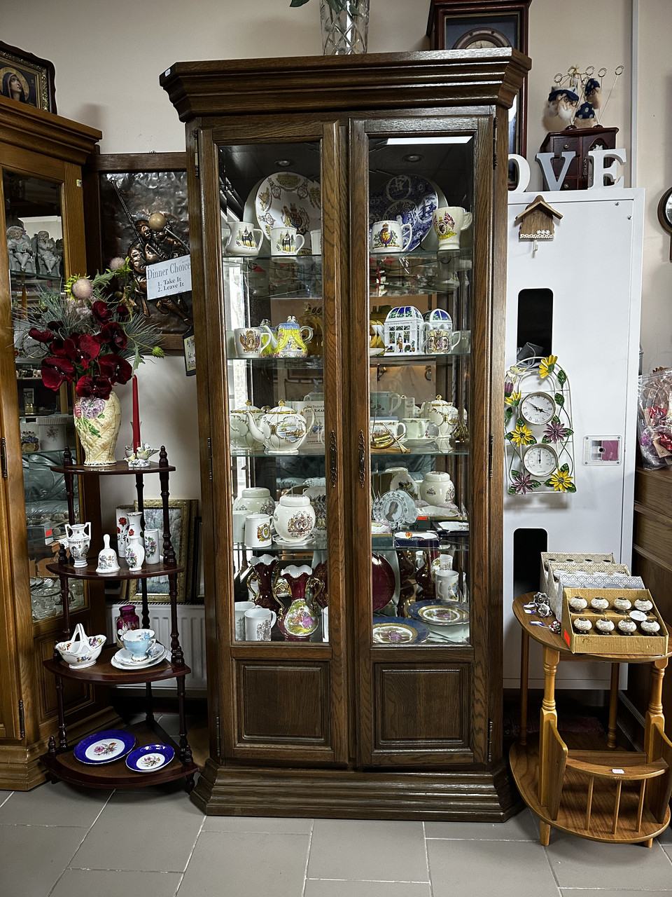 Кутова вітрина з натурального дерева, з підсвіткою, Голландія, фото 1