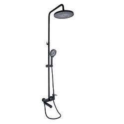 Душова система універсальна Qtap Jay на три споживачі (з виливом) QTJAY111BLM45549 Black Matt