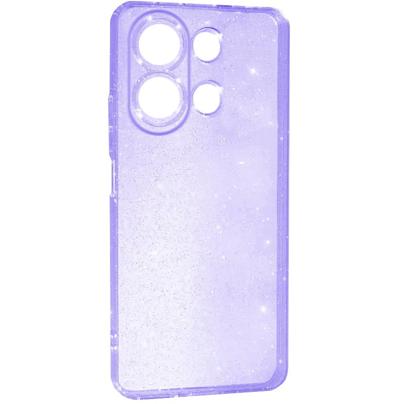 Прозорий чохол Nova Sparkle для Xiaomi Redmi Note 13 4G із блискітками Purple, фото 1