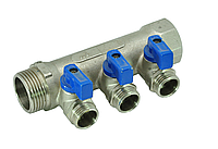 Колектор універсальний Ender з трьома  кульовими кранами.