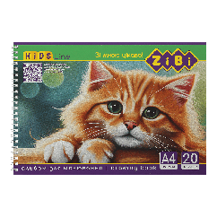 Альбом для малювання 20арк ZB.1440 KIDS Line на пружині 100 г/м2 (12/120) (ZIBI)