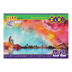 Альбом для малювання 24арк ZB.1424 KIDS Line 100 г/м2, на скобі (12/96) (ZIBI)